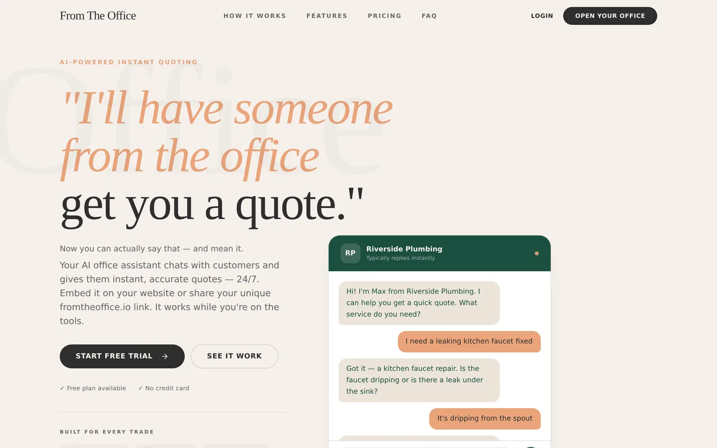 From The Office website screenshot